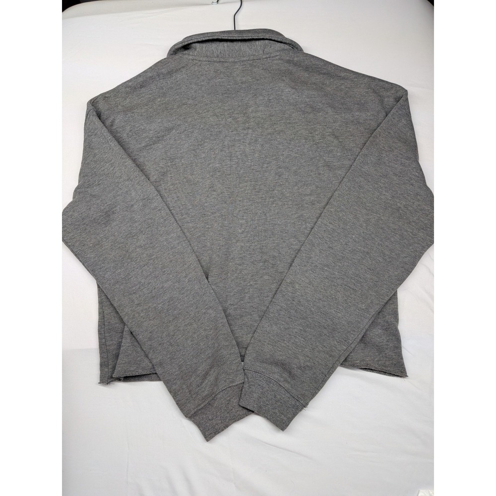 Wild Fable Womens XL Gray Cropped Polo Sweatshirt Long Sleeve Henley NWT - Picture 3 of 5